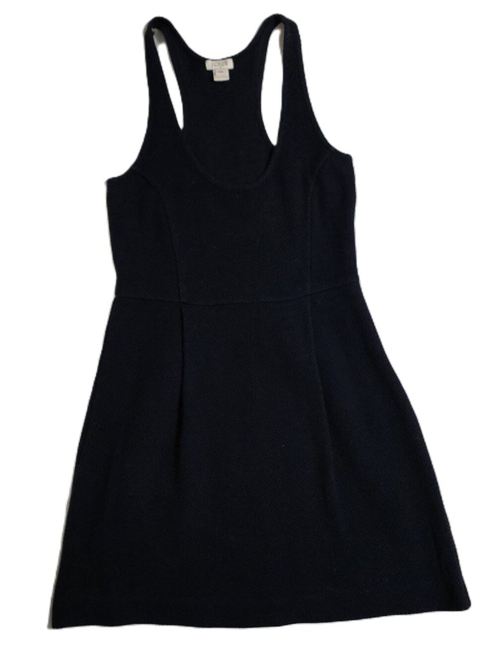 J Crew Womens Active Cotton Razorback Black V-Neck Dress Size 00